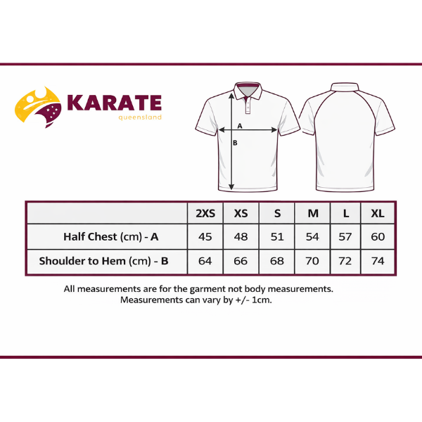 Adult Karate Queensland Team Polo Shirt